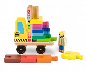 Машинка погрузчик из серии Деревянные игрушки (Melissa&Doug, 4542_md)